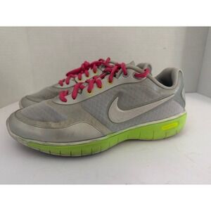 Nike Free XT Motion Fit Womens‎ 8 Silver Neon Green Pink Athletic Tennis Shoes